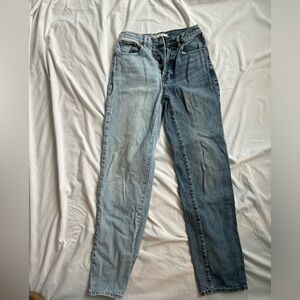 pacsun two tone mom jeans